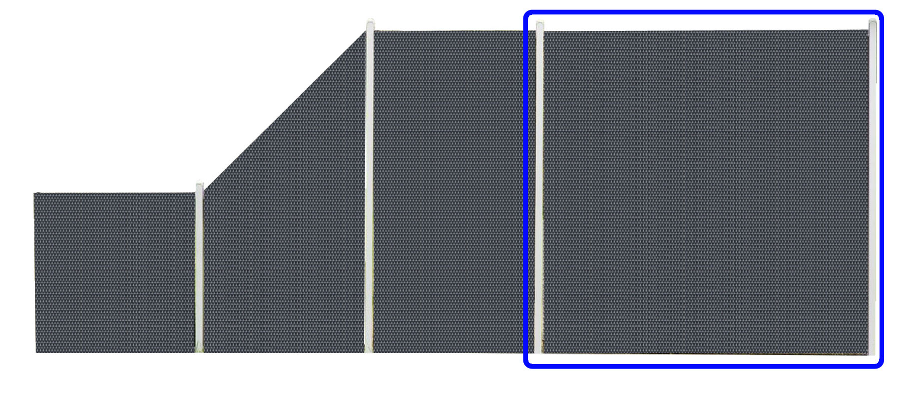 Płot Panelowy Dwustronny 180x180cm Technorattan – kolor miodowy